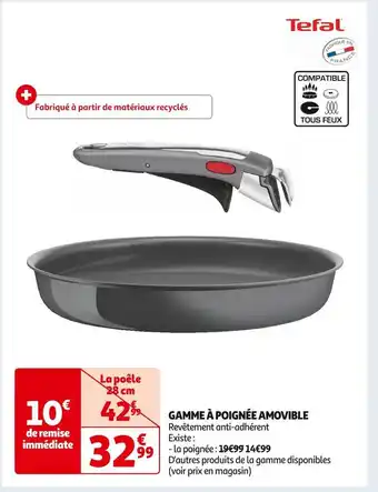 Auchan Supermarché Tefal gamme à poignée amovible offre