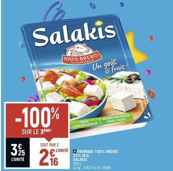 Spar Salakis fromage 100% brebis 23% m.g. offre