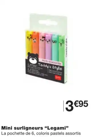 Monoprix Mini surligneurs Legami offre