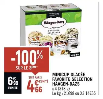 Häagen-dazs minicup glacée favorite selection