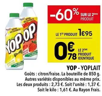 Supeco Yoplait yop offre