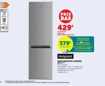 Super U Réfrigérateur combiné 337l offre