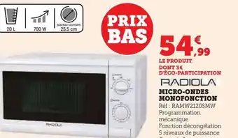 Micro-ondes monofonction