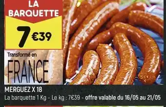 Leader Price Merguez x18 offre