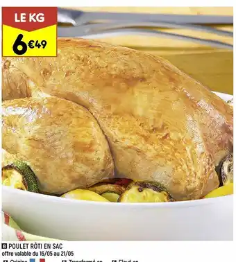 Leader Price Poulet rôti en sac offre