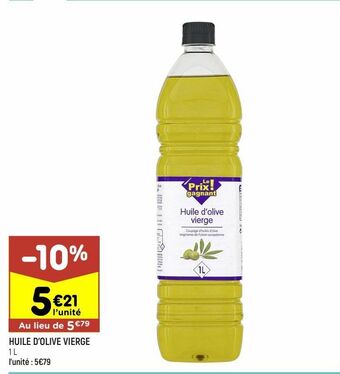 Leader Price Huile d'olive vierge offre