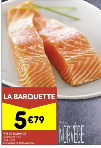 Leader Price Pavé de saumon x2 offre