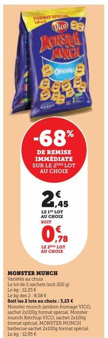 Hyper U Monster munch offre