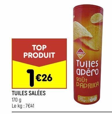 Leader Price Tuiles salées offre
