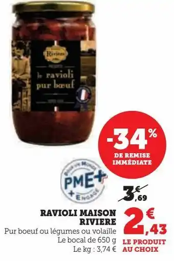 Hyper U Ravioli maison riviere offre