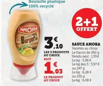 Hyper U Sauce amora offre