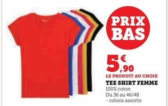 Hyper U Tee shirt femme offre