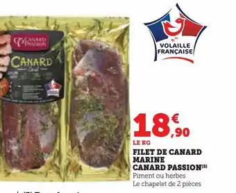 Hyper U Filet de canard marine canard passion offre