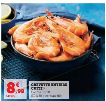 Hyper U Crevette entiere cuite offre