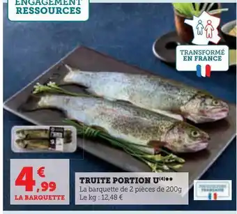 Hyper U Truite portion u offre