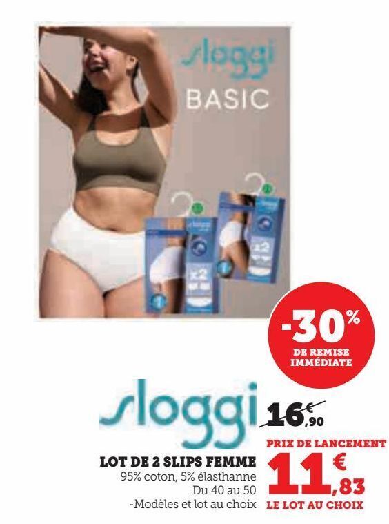 Promo Lot de 2 slips femme chez Hyper U