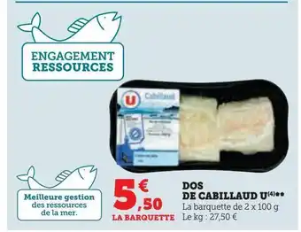 Hyper U Dos de cabillaud u offre