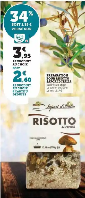 Preparation pour risotto sapori d'italia