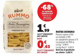 Hyper U Pates rummo offre