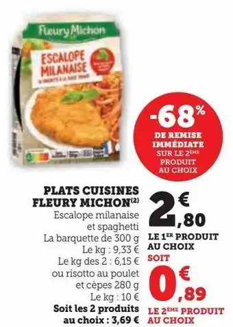 Hyper U Plats cuisines fleury michon offre