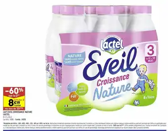 Leader Price Lait eveil croisance nature lactel offre