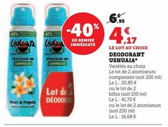 Hyper U Deodorant ushuaia offre