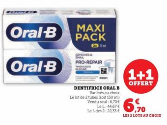 Hyper U Dentifrice oral b offre