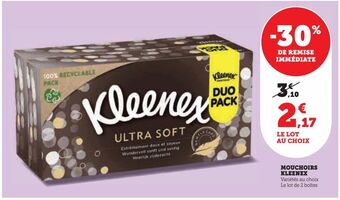 Hyper U Mouchoirs kleenex offre