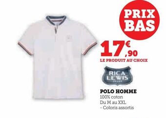 Hyper U Polo homme offre