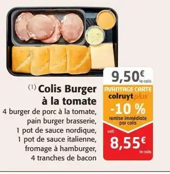 Colruyt Colis burger à la tomate offre