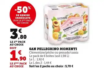 Super U SAN PELLEGRINO MOMENTI offre