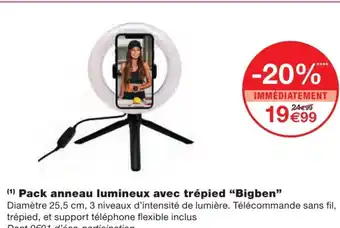 Pack Anneau lumineux avec Trépied Bigben