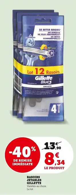 Super U RASOIRS JETABLES GILLETTE offre