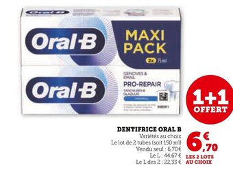 Super U DENTIFRICE ORAL B offre