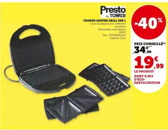 Super U CROQUE GAUFRE GRILL 3EN 1 offre