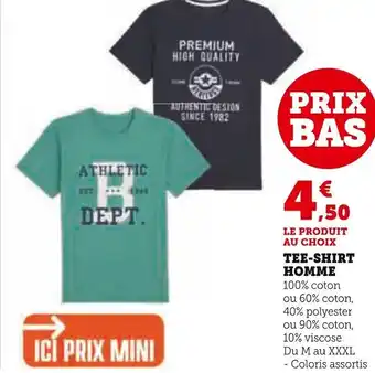 Super U TEE-SHIRT HOMME offre