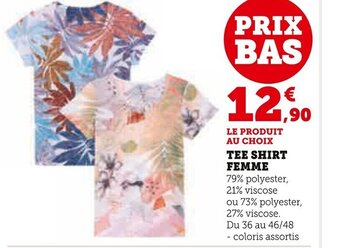 Super U TEE SHIRT FEMME offre