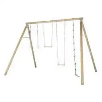 Trigano - portique en bois oliver pour ado adulte l 395.0 l 300.0 h 300.0 cm