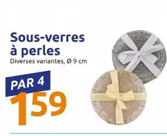 Action Sous-verres à perles offre