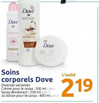 Action Soins corporels Dove offre