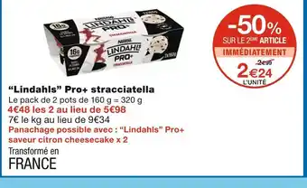 Monoprix Nestlé “lindahls” pro+ stracciatella offre
