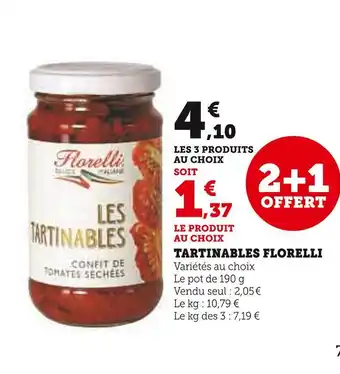U Express Florelli tartinables offre