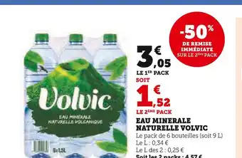 U Express Volvic eau minerale naturelle offre