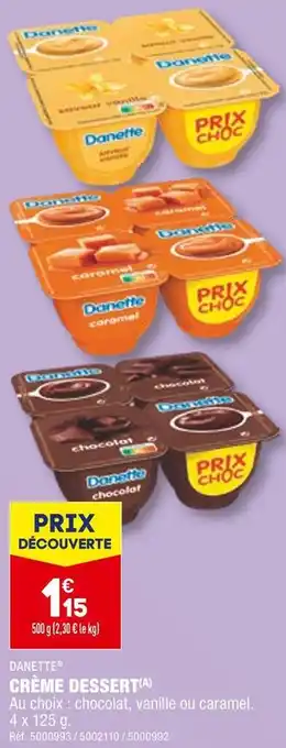 ALDI Danette crème dessert offre