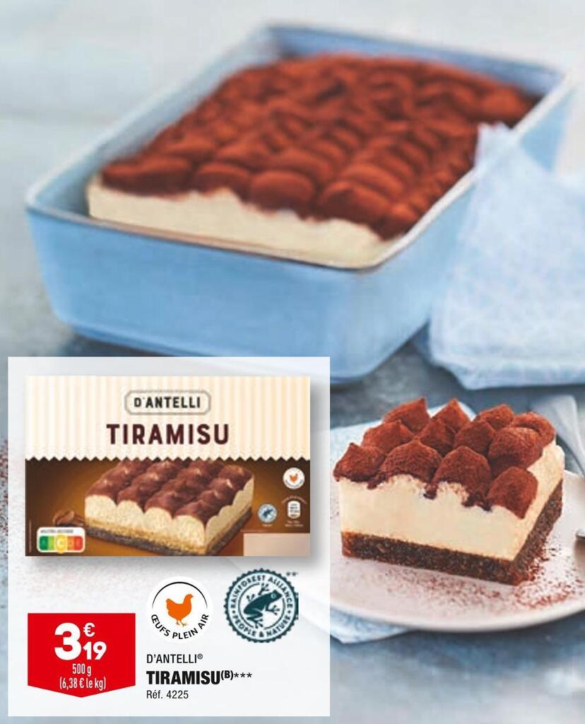 Promo D’antelli tiramisu chez ALDI