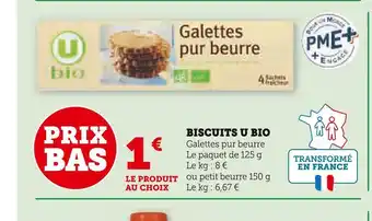 U Express U bio biscuits offre