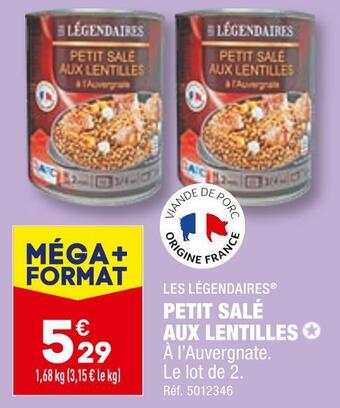 ALDI Les légendaires petit salé aux lentilles offre