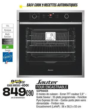 Sauter four encastrable