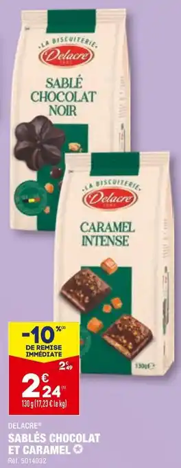 ALDI Delacre sablés chocolat et caramel offre