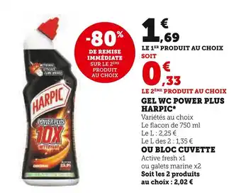 U Express Harpic gel wc power plus* offre